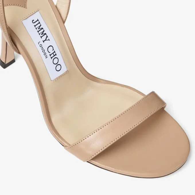 Sandali Jenn 100 in pelle nappa color chai Sandali Jenn 100 in pelle nappa color chai