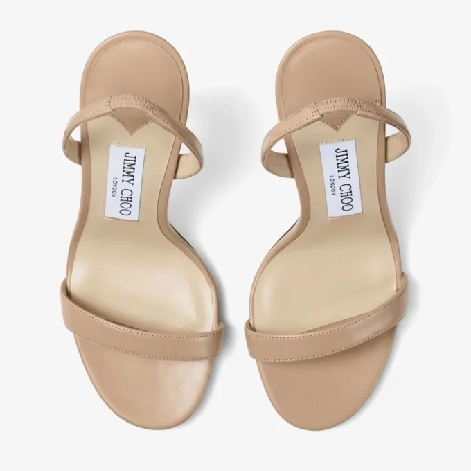 Sandali Jenn 100 in pelle nappa color chai Sandali Jenn 100 in pelle nappa color chai