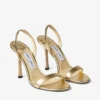 Sandali Jenn 100 in pelle nappa metallizzata dorata Sandali Jenn 100 in pelle nappa metallizzata dorata