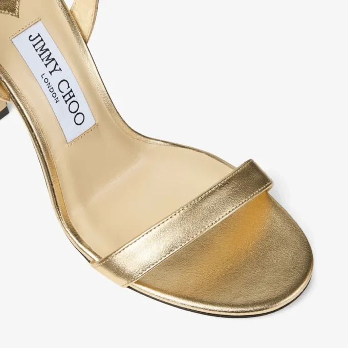 Sandali Jenn 100 in pelle nappa metallizzata dorata Sandali Jenn 100 in pelle nappa metallizzata dorata