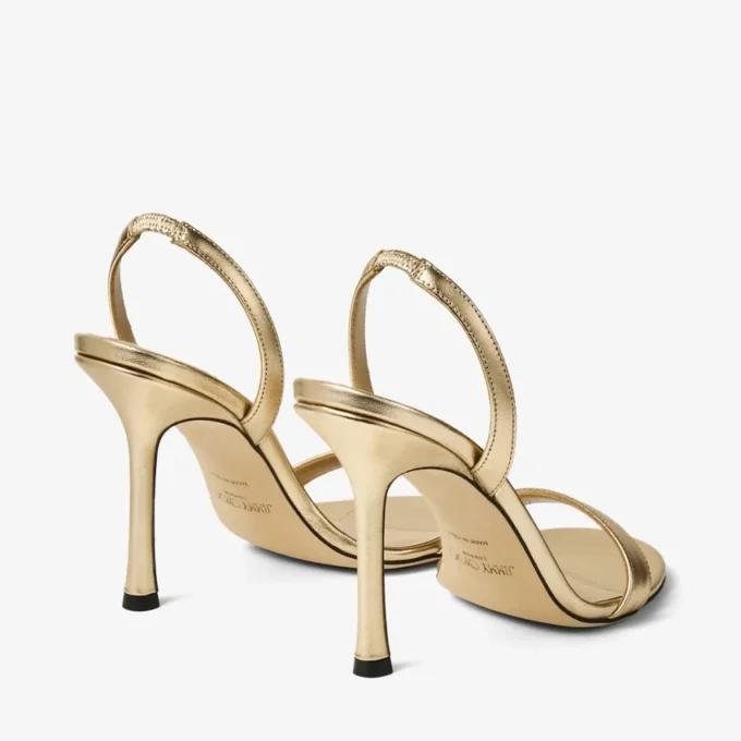 Sandali Jenn 100 in pelle nappa metallizzata dorata Sandali Jenn 100 in pelle nappa metallizzata dorata