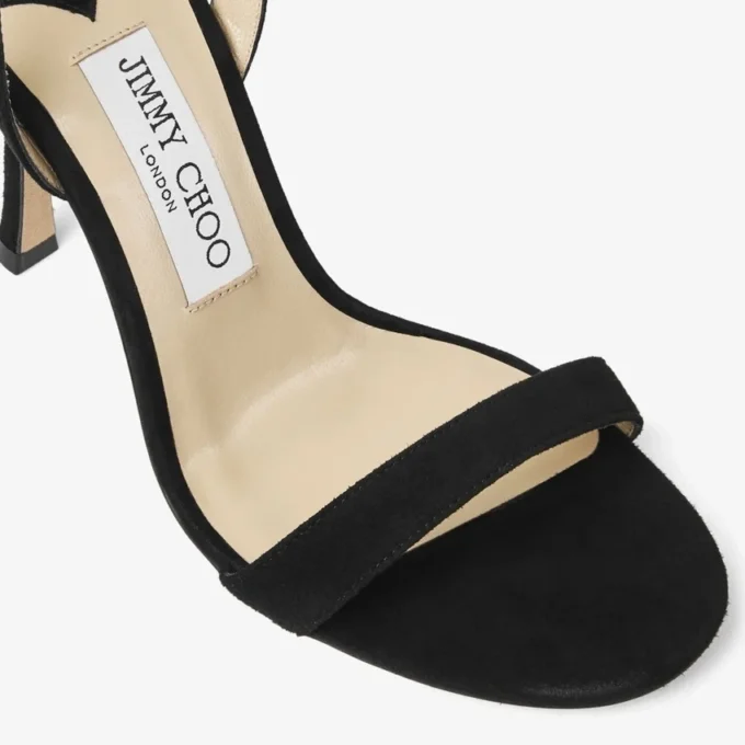 Sandali Jenn 100 in pelle scamosciata nera Sandali Jenn 100 in pelle scamosciata nera