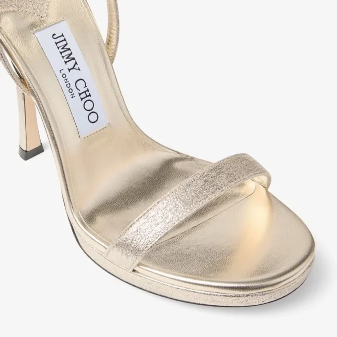 Sandali Moza con plateau in tessuto Platinum Brilliance Sandali Moza con plateau in tessuto Platinum Brilliance