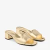 Sandali mules Dina 45 in pelle metallizzata dorata Sandali mules Dina 45 in pelle metallizzata dorata