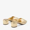 Sandali mules Dina 45 in pelle metallizzata dorata Sandali mules Dina 45 in pelle metallizzata dorata