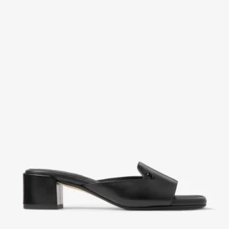 Sandali mules Dina 45 in pelle nera