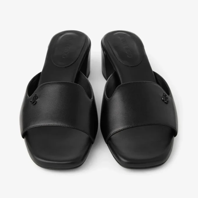 Sandali mules Dina 45 in pelle nera