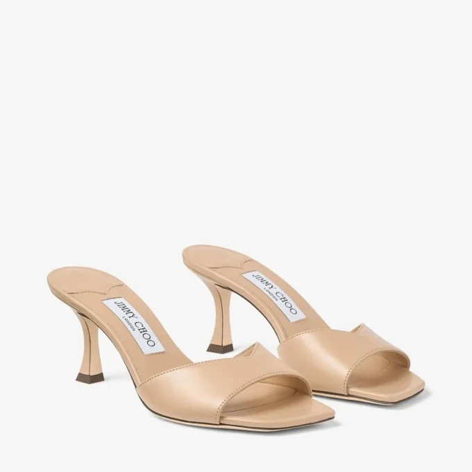 Sandali mules Skye 70 in pelle di vitello Chai Sandali mules Skye 70 in pelle di vitello Chai