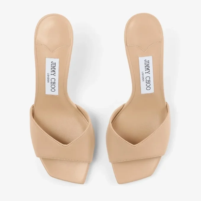Sandali mules Skye 70 in pelle di vitello Chai Sandali mules Skye 70 in pelle di vitello Chai