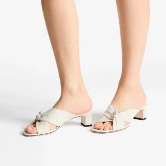 Sandali Rafi 45 in morbida pelle color latte