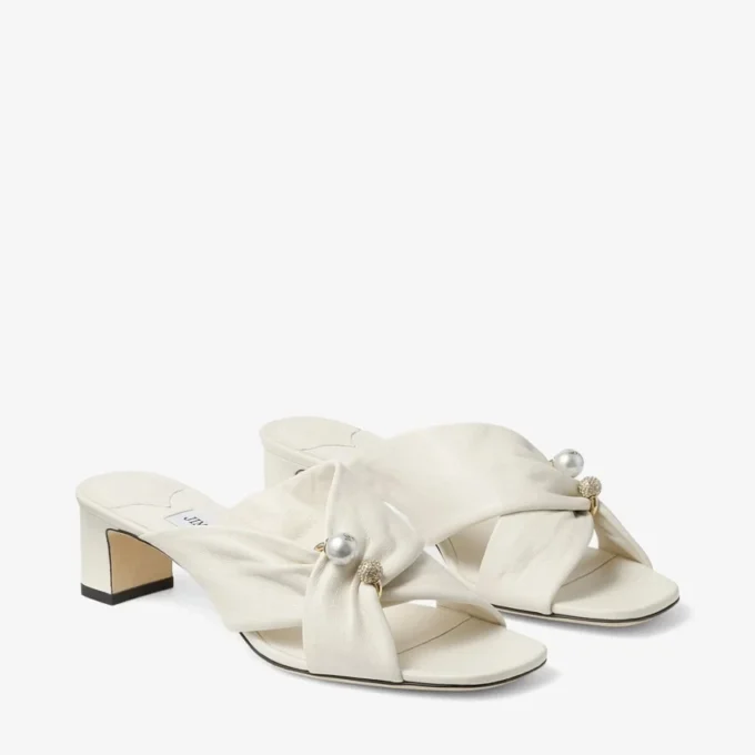 Sandali Rafi 45 in morbida pelle color latte