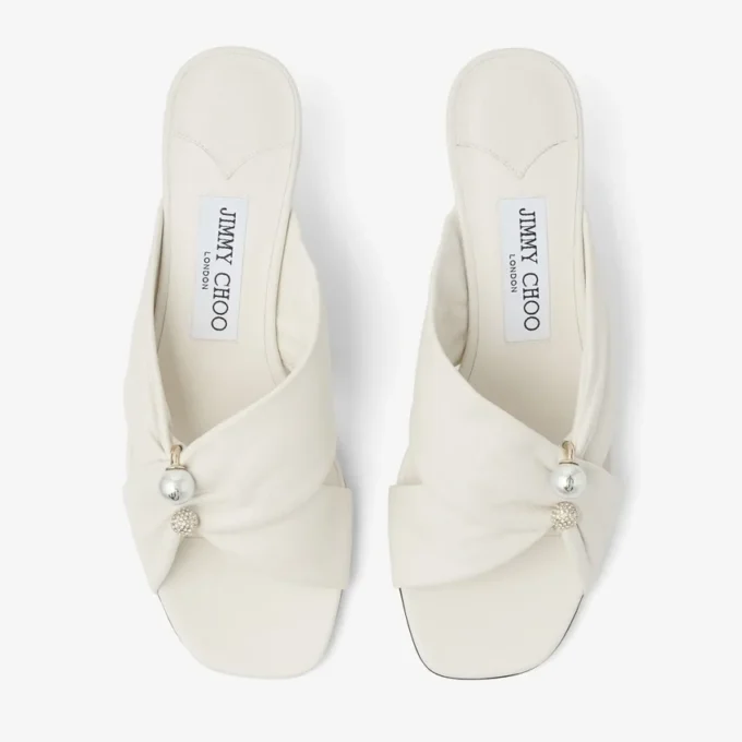 Sandali Rafi 45 in morbida pelle color latte