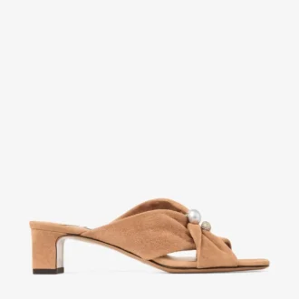 Sandali Rafi 45 in pelle scamosciata color caramello