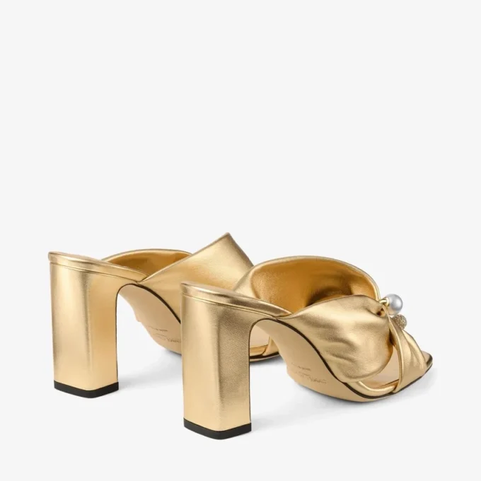 Sandali Rafi 85 in nappa metallizzata dorata