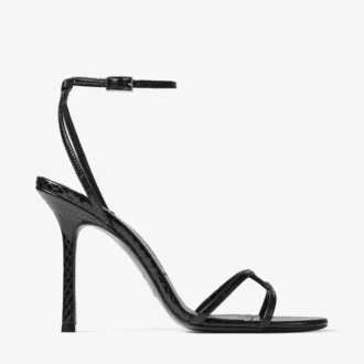 Sandalo in pelle avvolgente Candy Leo 100 nero Sandalo in pelle avvolgente Candy Leo 100 nero