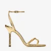 Sandalo Leo 100 in pelle Candy Wrap dorata Sandalo Leo 100 in pelle Candy Wrap dorata