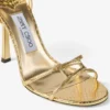 Sandalo Leo 100 in pelle Candy Wrap dorata Sandalo Leo 100 in pelle Candy Wrap dorata