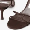 Sandalo Leo 65 in pelle scamosciata color cioccolato Sandalo Leo 65 in pelle scamosciata color cioccolato