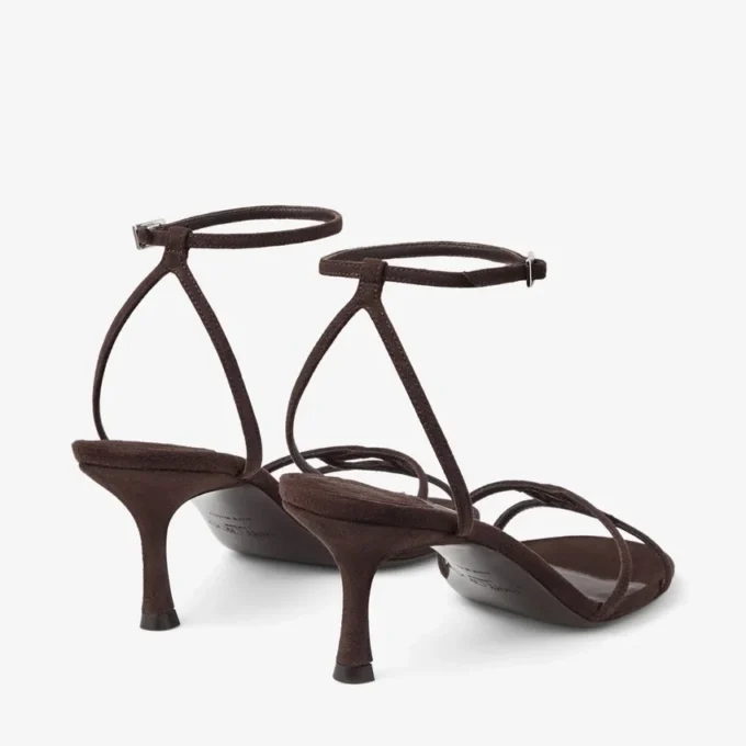 Sandalo Leo 65 in pelle scamosciata color cioccolato Sandalo Leo 65 in pelle scamosciata color cioccolato