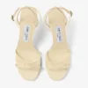 Sandalo Leo 65 in pelle stampata Elaphe color Buttermilk Sandalo Leo 65 in pelle stampata Elaphe color Buttermilk