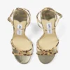 Sandalo Leo in gros-grain con stampa leopardata Sandalo Leo in gros-grain con stampa leopardata