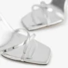 Sandalo Metz 100 in pelle Liquid Metal argento