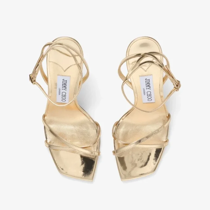 Sandalo Metz 100 in pelle Liquid Metal dorata Sandalo Metz 100 in pelle Liquid Metal dorata