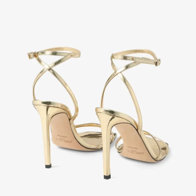 Sandalo Metz 100 in pelle Liquid Metal dorata Sandalo Metz 100 in pelle Liquid Metal dorata