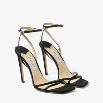 Sandalo Metz 100 in raso nero