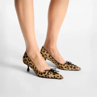 Scarlett 50 Décolleté in cavallino con stampa leopardata naturale Scarlett 50 Décolleté in cavallino con stampa leopardata naturale