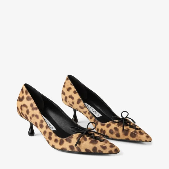 Scarlett 50 Décolleté in cavallino con stampa leopardata naturale Scarlett 50 Décolleté in cavallino con stampa leopardata naturale