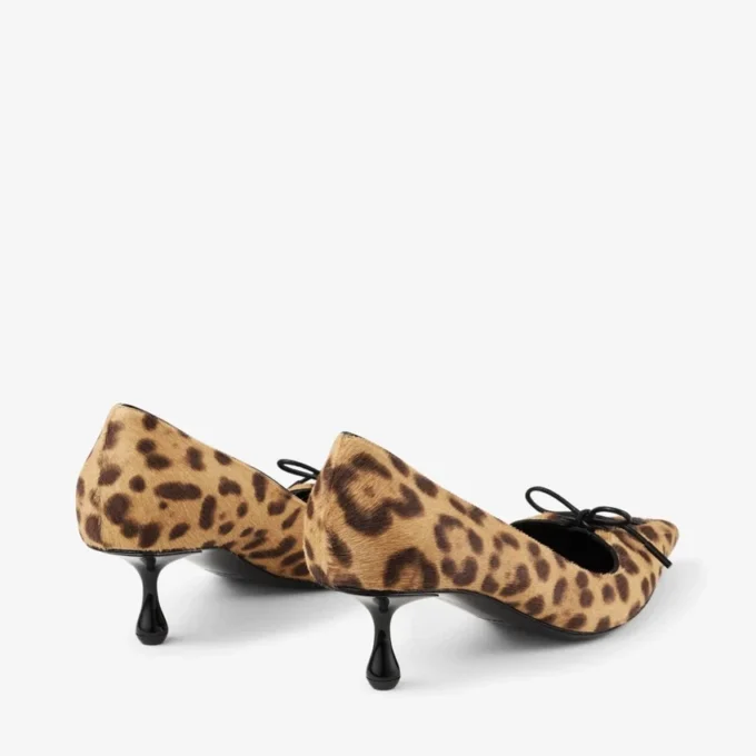Scarlett 50 Décolleté in cavallino con stampa leopardata naturale Scarlett 50 Décolleté in cavallino con stampa leopardata naturale