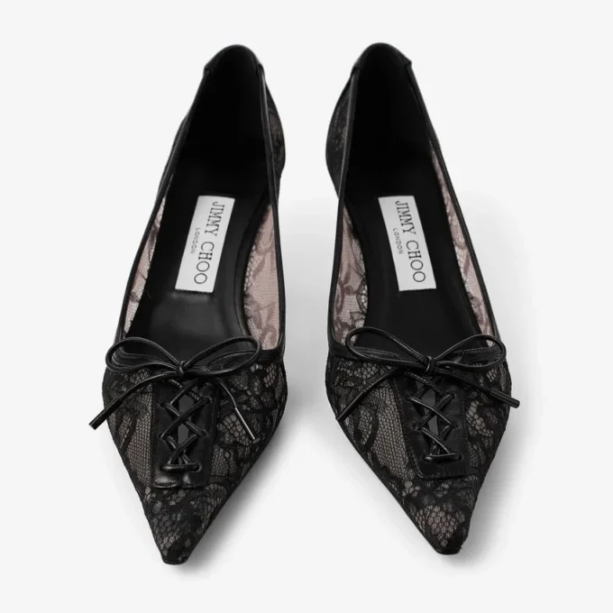 Scarlett 50, décolleté nere con lacci di jimmy choo Scarlett 50, décolleté nere con lacci di jimmy choo