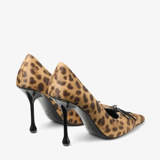 Scarlett 95 Décolleté in cavallino con stampa leopardata naturale Scarlett 95 Décolleté in cavallino con stampa leopardata naturale