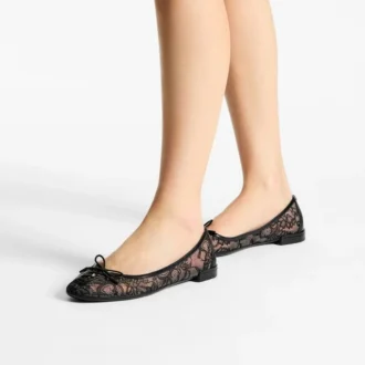 Scarlett Ballerina Ballerine nere con lacci jimmy choo