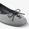 Scarlett Ballerina in pelle scamosciata color tortora e denim Scarlett Ballerina in pelle scamosciata color tortora e denim