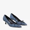 Scarpe con tacco a spillo Scarlett 50 in denim a trama incrociata