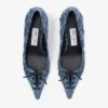 Scarpe con tacco a spillo Scarlett 50 in denim a trama incrociata