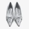 Scarpe con tacco a spillo Scarlett 50 in pelle metallizzata argento vintage