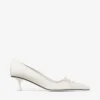 Scarpe con tacco a spillo Scarlett 50 in pelle nappa color latte Scarpe con tacco a spillo Scarlett 50 in pelle nappa color latte