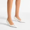Scarpe con tacco a spillo Scarlett 50 in pelle nappa color latte Scarpe con tacco a spillo Scarlett 50 in pelle nappa color latte