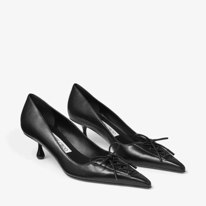 Scarpe con tacco Scarlett 50 in pelle nappa nera Scarpe con tacco Scarlett 50 in pelle nappa nera