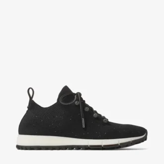Scarpe da ginnastica Veles in maglia con paillettes nere