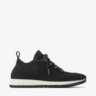Scarpe da ginnastica Veles in maglia con paillettes nere