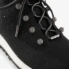 Scarpe da ginnastica Veles in maglia con paillettes nere Scarpe da ginnastica Veles in maglia con paillettes nere