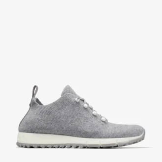 Scarpe da ginnastica Veles in maglia di cashmere color cenere