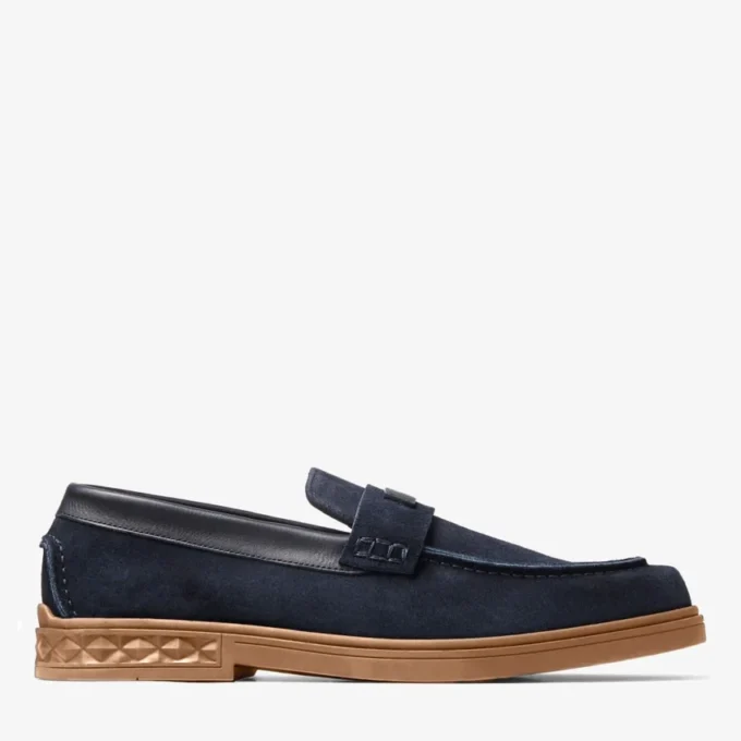 Scarpe da guida Josh Driver in pelle scamosciata rovesciata blu navy Scarpe da guida Josh Driver in pelle scamosciata rovesciata blu navy