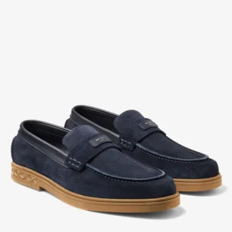 Scarpe da guida Josh Driver in pelle scamosciata rovesciata blu navy