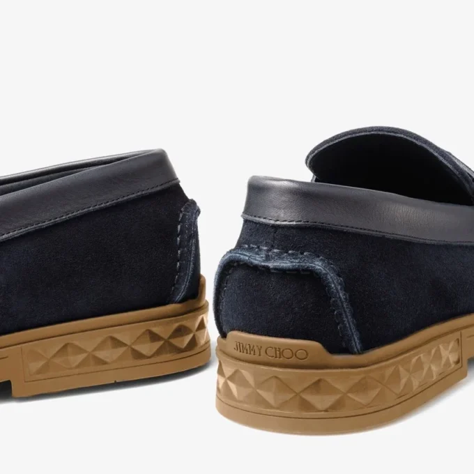 Scarpe da guida Josh Driver in pelle scamosciata rovesciata blu navy Scarpe da guida Josh Driver in pelle scamosciata rovesciata blu navy