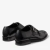 Scarpe Finnion Monkstrap in pelle spazzolata nera Scarpe Finnion Monkstrap in pelle spazzolata nera